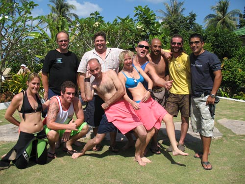 Koh Tao IDC group preparing for the PADI Instructor Exam